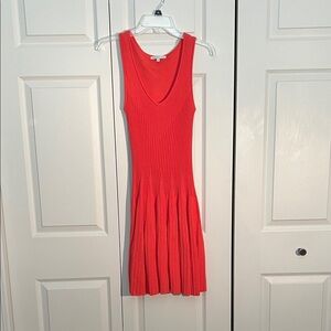 Rebecca Minkoff Vibrant Red Knit Midi Dress
